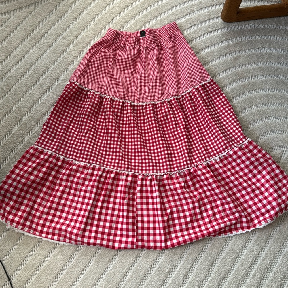 Gingham Maxi Skirt